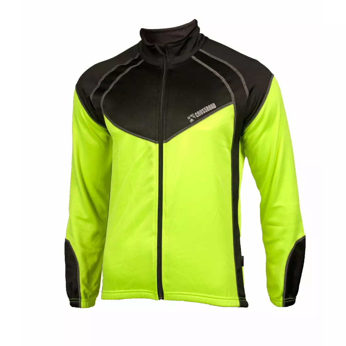 CROSSROAD KENT warmes Fahrrad-Sweatshirt, Schwarz und Fluor