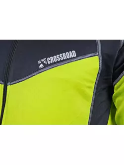 CROSSROAD KENT warmes Fahrrad-Sweatshirt, Schwarz und Fluor