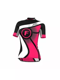 FDX 1020 Damen-Radtrikot, Schwarz und Pink