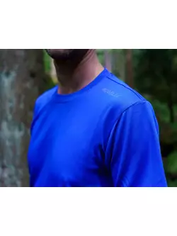 ROGELLI RUN PROMOTION Herren-Sporthemd mit kurzen Ärmeln, Blau