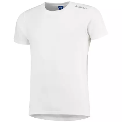 ROGELLI RUN PROMOTION Herren-Sporthemd mit kurzen Ärmeln, Weiß