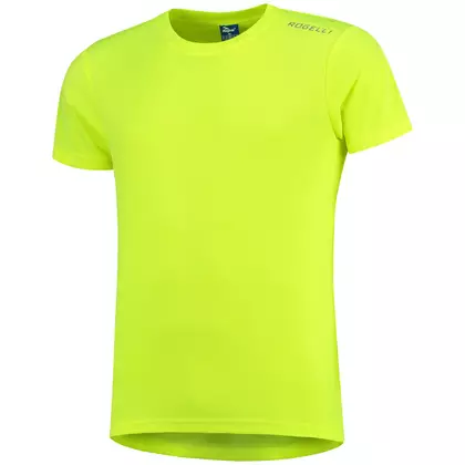 ROGELLI RUN PROMOTION Herren-Sporthemd mit kurzen Ärmeln, fluorgelb