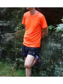 ROGELLI RUN PROMOTION Herren-Sporthemd mit kurzen Ärmeln, orange