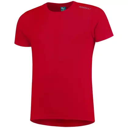 ROGELLI RUN PROMOTION Herren-Sporthemd mit kurzen Ärmeln, rot