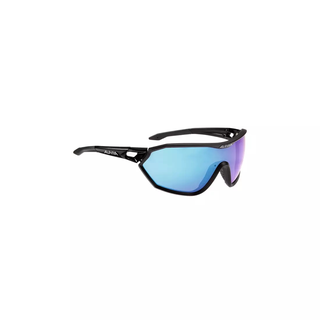 ALPINA S-WAY CM Sportbrille, black matt, blue mirror S3