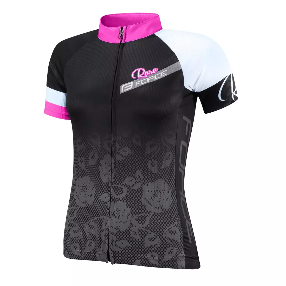 FORCE ROSE Damen-Radtrikot 9001342 schwarz und rosa