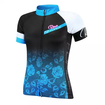 FORCE ROSE damska koszulka rowerowa 9001341 czarno-niebieska