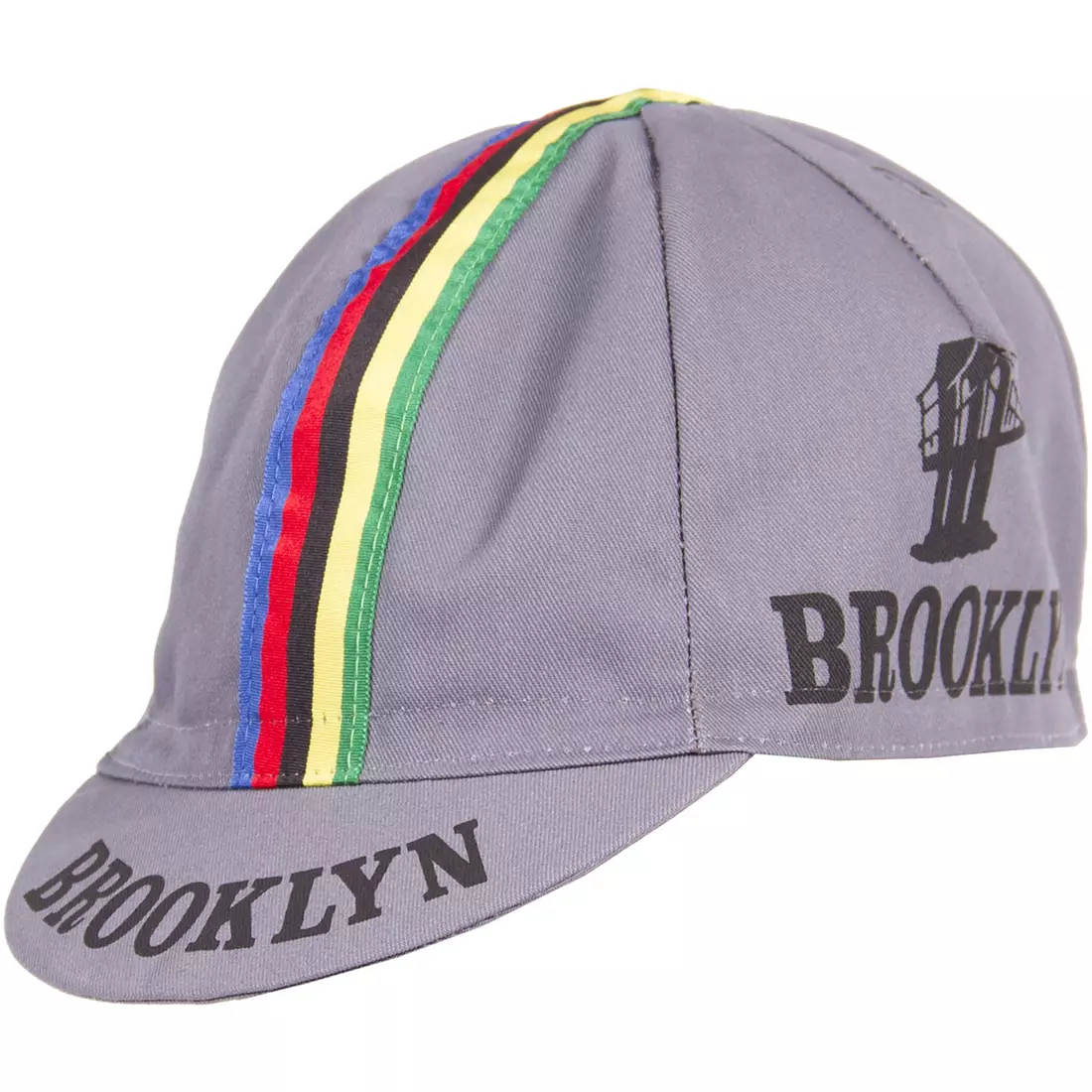 GIORDANA SS18 Radmütze – Brooklyn – Grau mit Streifenband GI-S6-COCA-BROK-GRAY Einheitsgröße