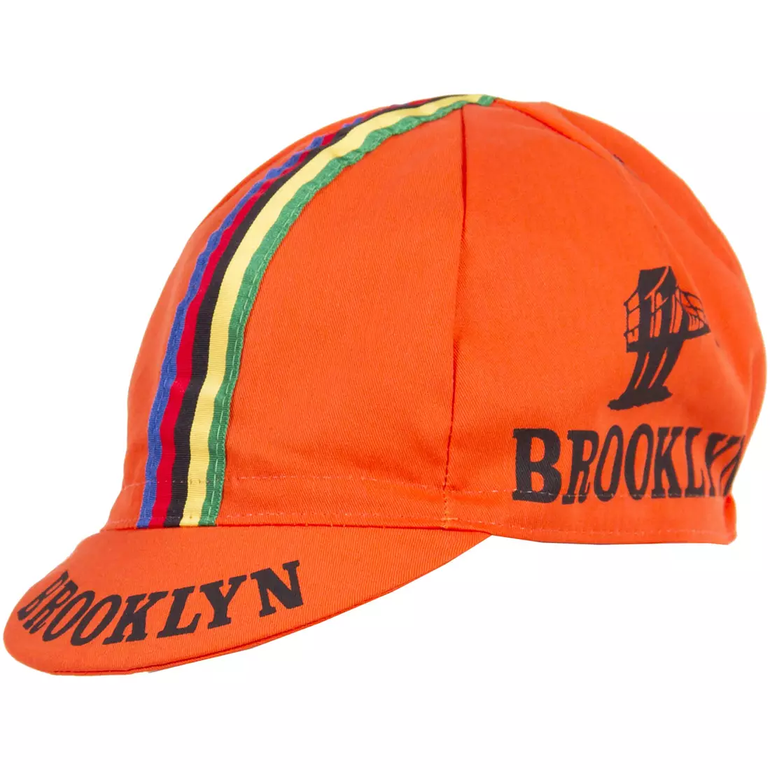 GIORDANA SS18 Radmütze – Brooklyn – Orange mit Streifenband GI-S6-COCA-BROK-ORAN Einheitsgröße