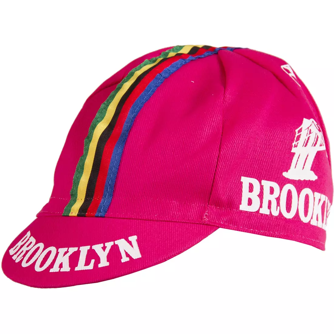 GIORDANA SS18 Radmütze – Brooklyn – Pink mit Streifenband GI-S6-COCA-BROK-PINK Einheitsgröße