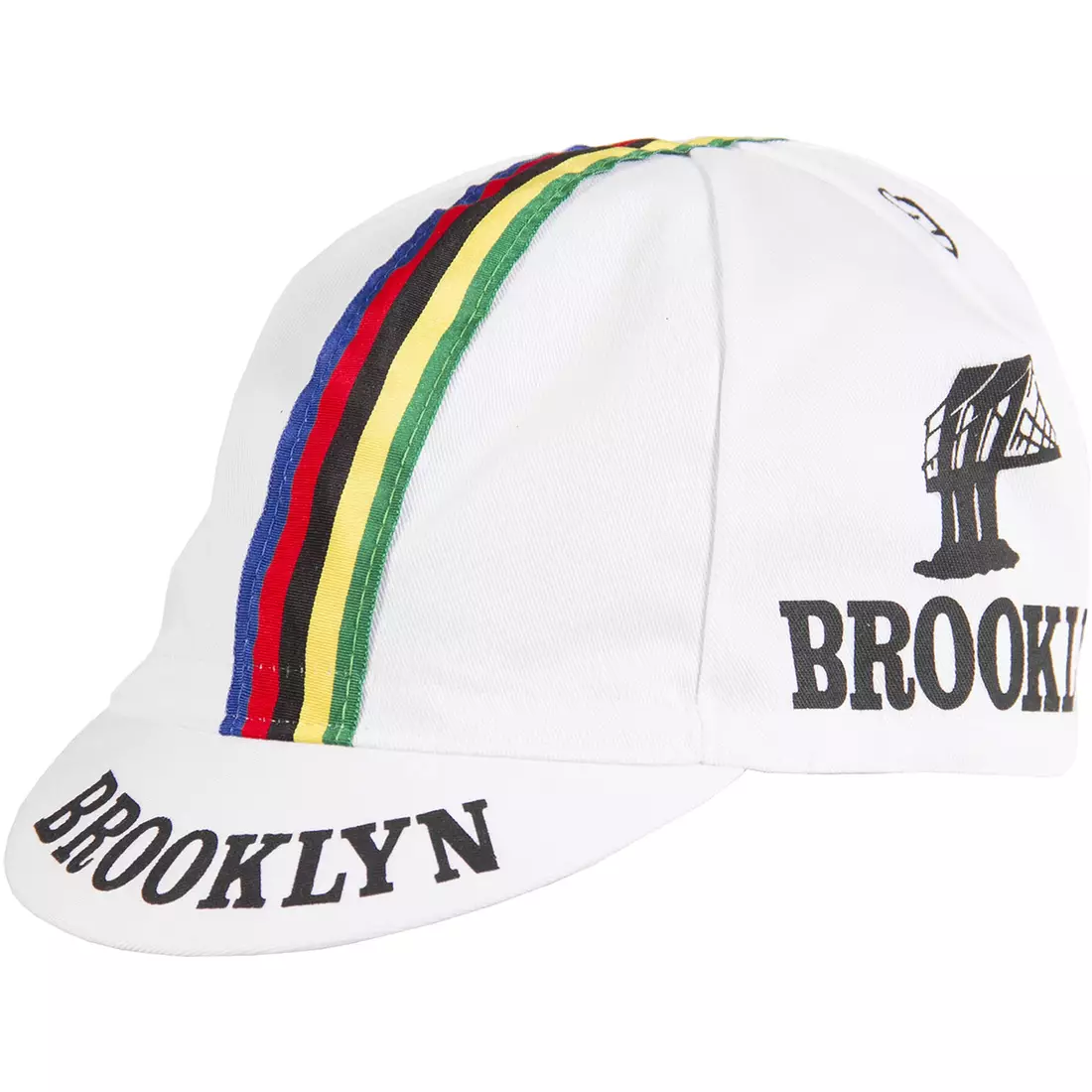 GIORDANA SS18 Radmütze – Brooklyn – Weiß mit Streifenband GI-S6-COCA-BROK-WHIT Einheitsgröße