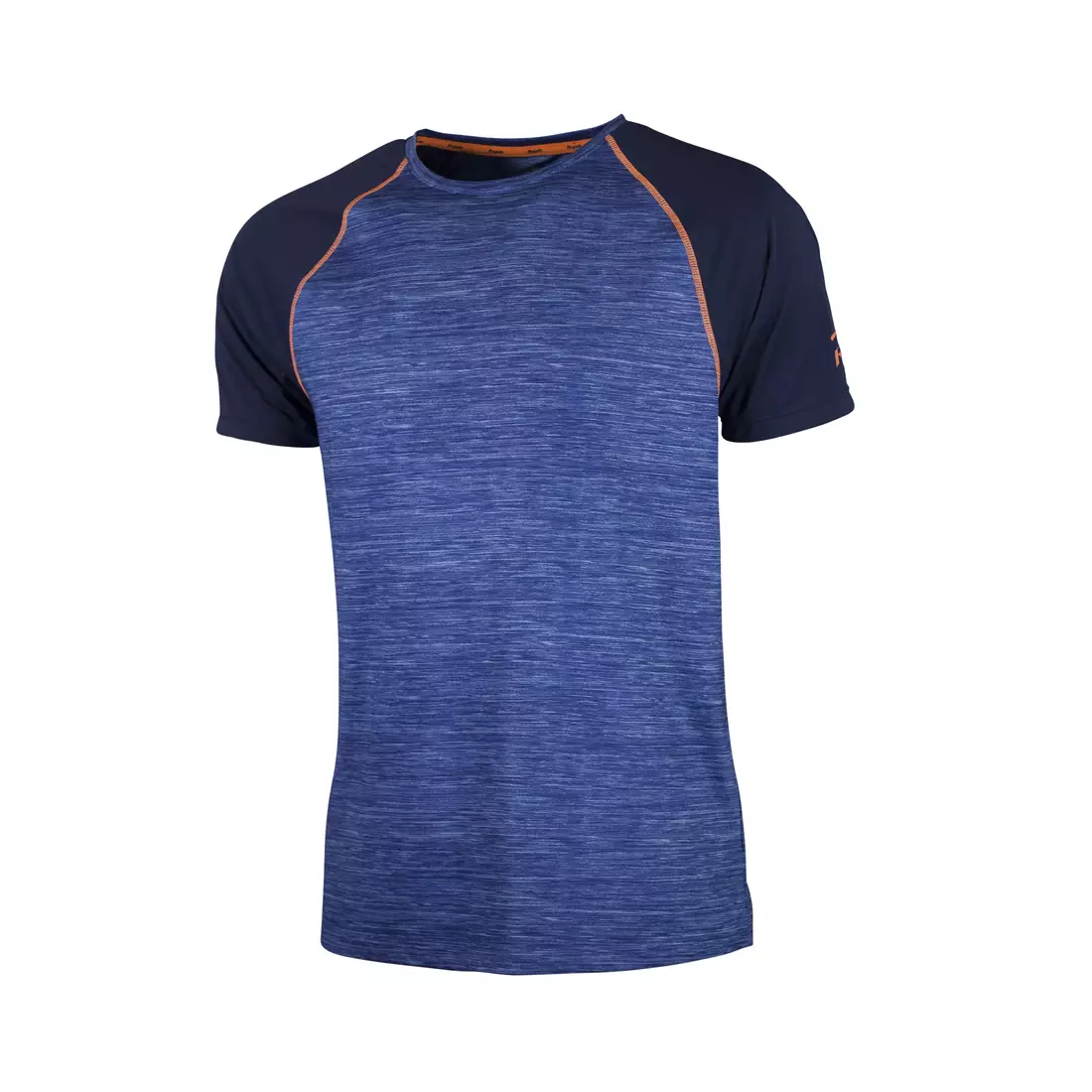 ROGELLI RUN STRUCTURE 830.240 – K/R-Lauf-T-Shirt für Herren, Blau und Orange