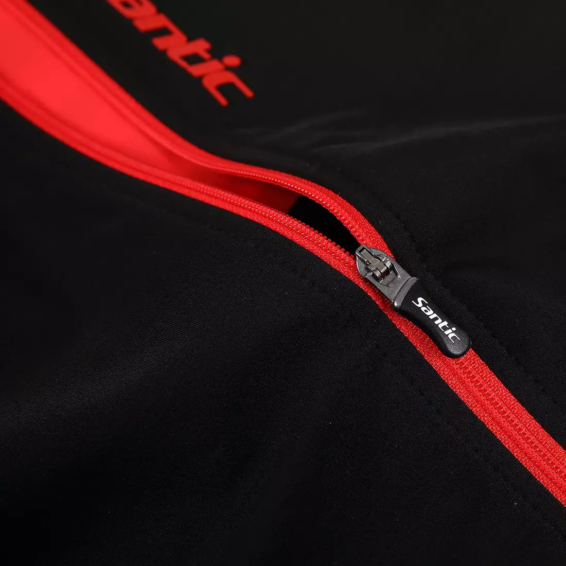SANTIC schwarz-rotes Radsport-Sweatshirt