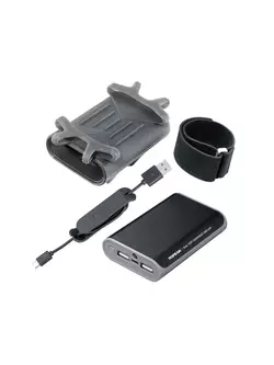 TOPEAK SMARTPHONE-BATTERIEHALTER MIT POWERPACK 7800 mAh, (Akku mit Telefonhalter 2 x USB) T-TSPH-1