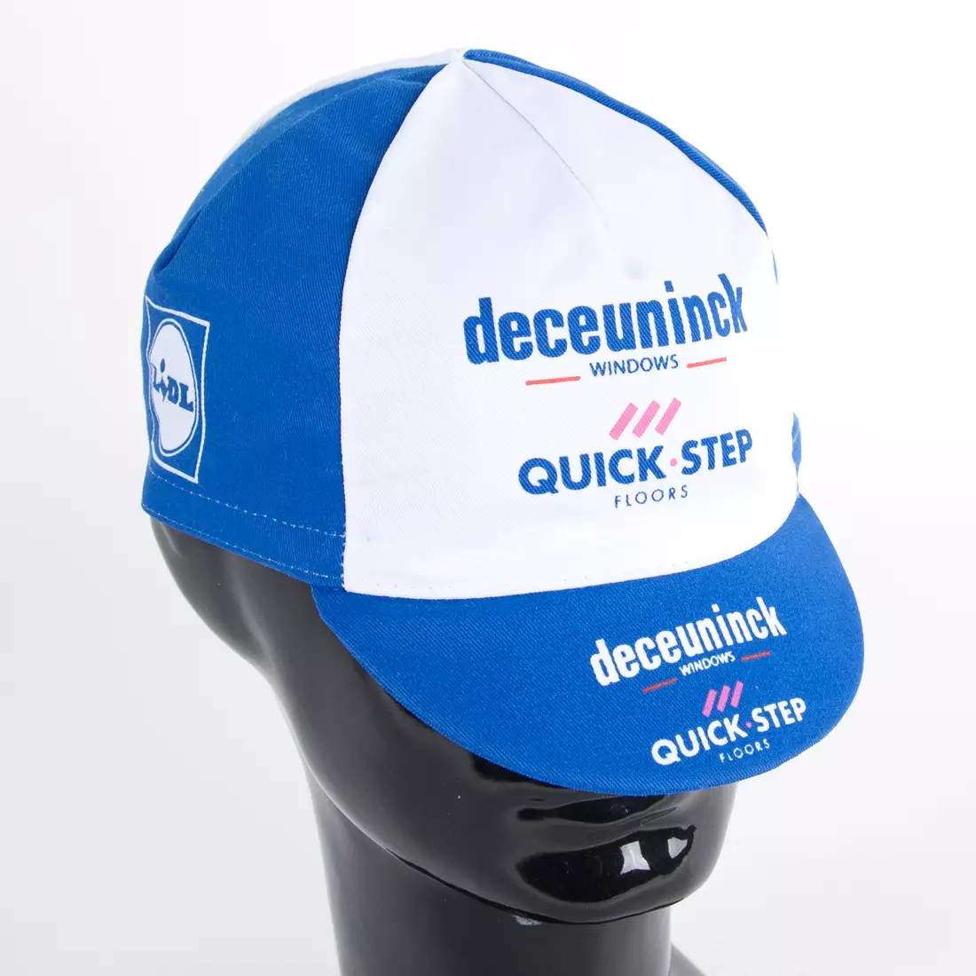 Apis Profi Deceuninck Quick Step Latexco Fahrradkappe, weiß und blau