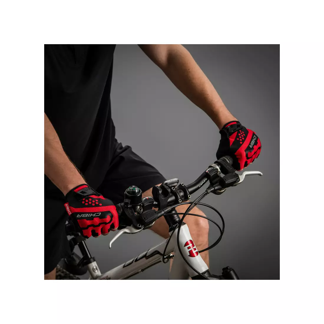 CHIBA PROFESSIONAL II Fahrradhandschuhe rot schwarz 3040719