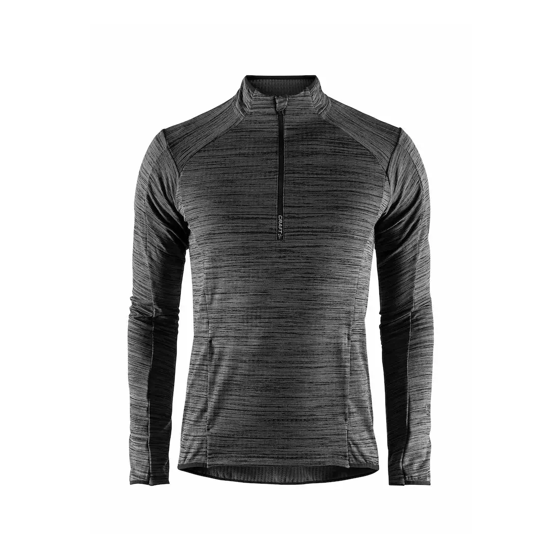 CRAFT GRID Herren-Sportsweatshirt, schwarze Melange 1906648-998000