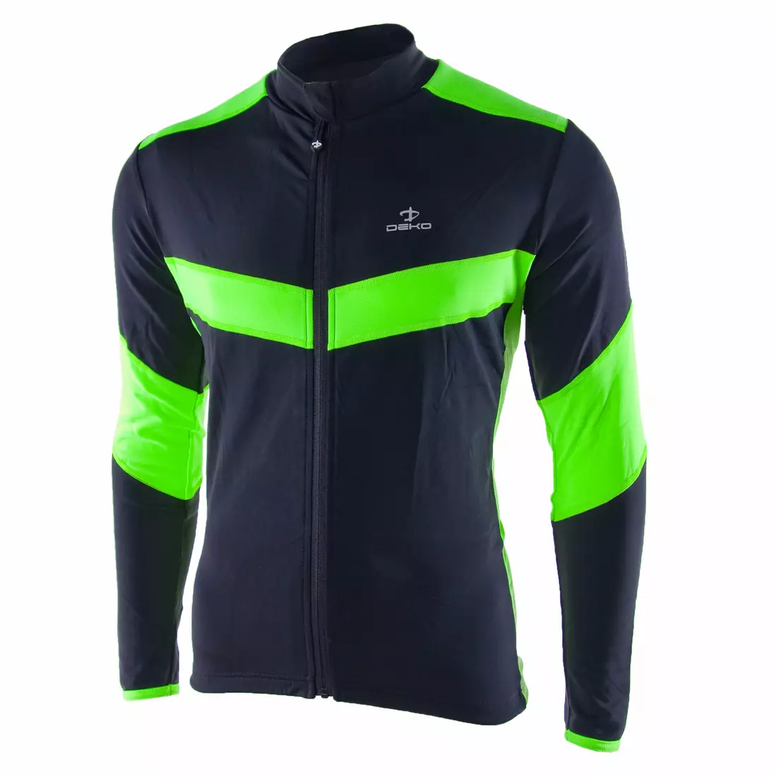 DEKO HUM D-Robax Radsport-Sweatshirt schwarz-fluorgrün
