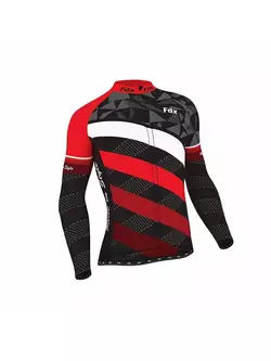 FDX 1260 isoliertes Herren-Radsport-Sweatshirt, Schwarz-Rot