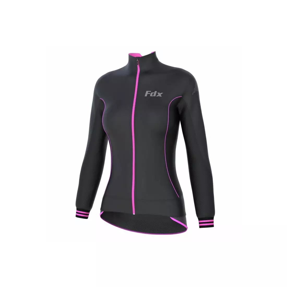 FDX 1310 isolierte Fahrradjacke für Damen, Schwarz und Pink