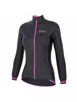 FDX 1310 isolierte Fahrradjacke für Damen, Schwarz und Pink