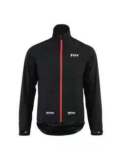 FDX 1410 Fahrrad-Regenjacke für Herren, Schwarz Rot