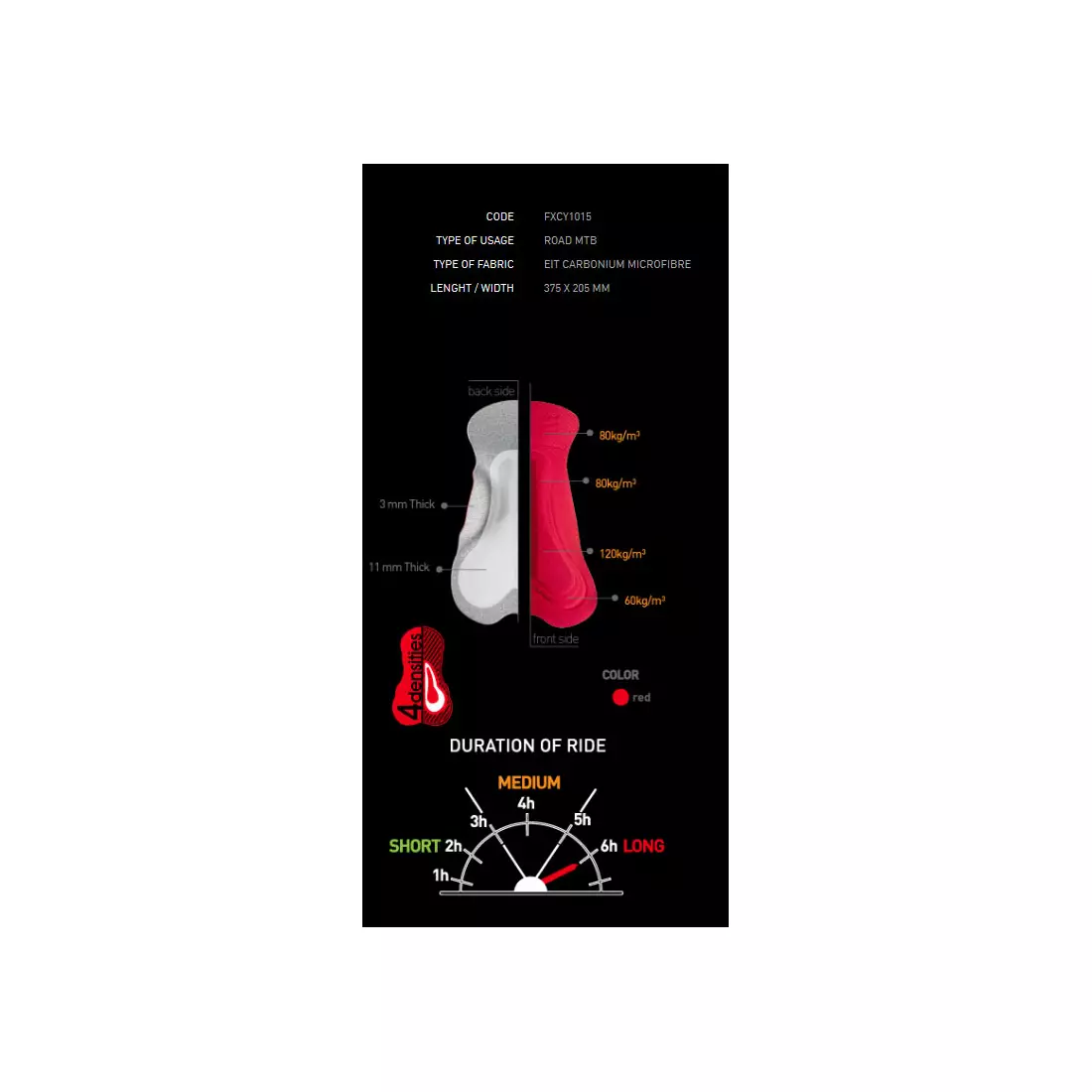 KAYMAQ PRO 30201 – Trägerlose Radhose für Herren, HP Carbon, Farbe: Fluorgelb
