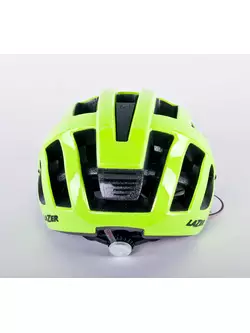 LAZER Compact DLX bicycle helmet LED insect screen red fluor yellow gloss
