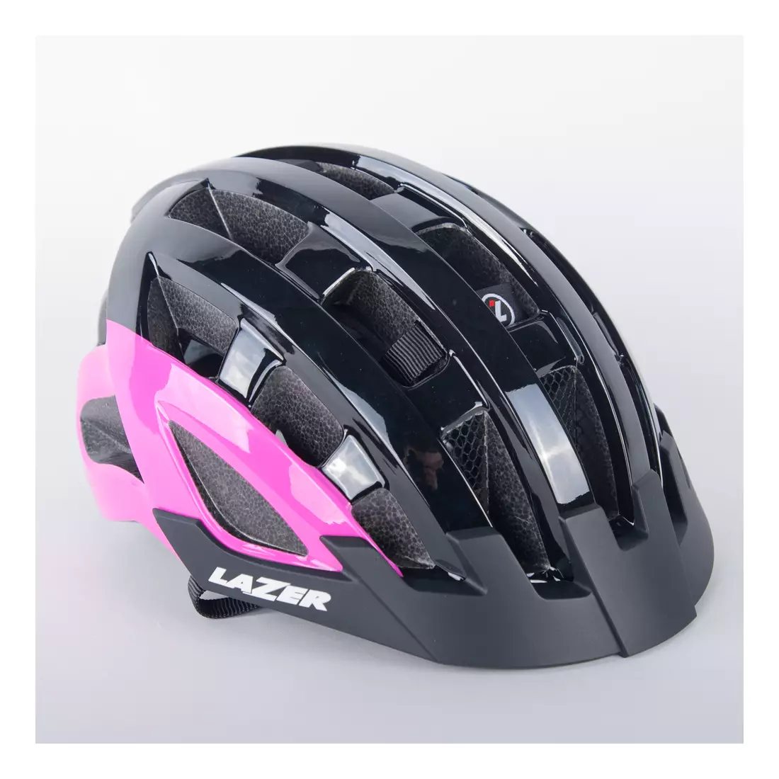 LAZER Damen-Fahrradhelm Petit DLX Mesh + LED Schwarz und Pink