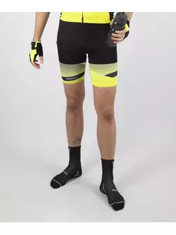 ROGELLI ARTE kurze fahrradträgerhose schwarz fluorgelb