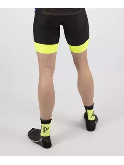 ROGELLI RAPID kurze fahrradträgerhose schwarz fluorgelb
