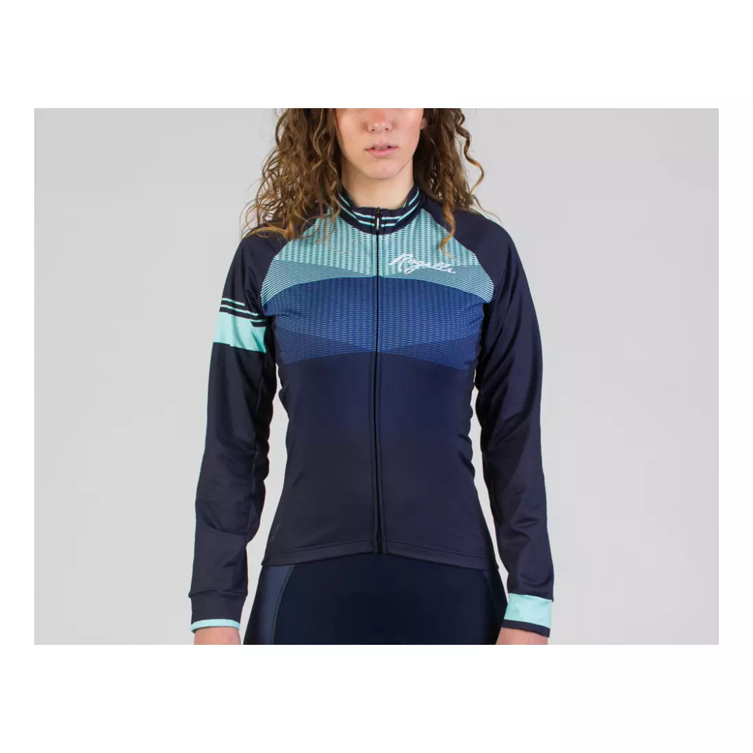 ROGELLI STELLE Damen-Radsport-Sweatshirt in Blau