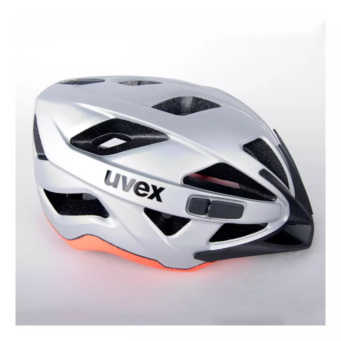 UVEX Active CC Fahrradhelm, silber-orange matt