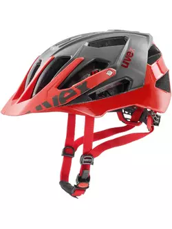 UVEX QUATRO Enduro-Fahrradhelm, mattgrau / glänzend rot