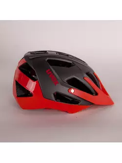 UVEX QUATRO Enduro-Fahrradhelm, mattgrau / glänzend rot