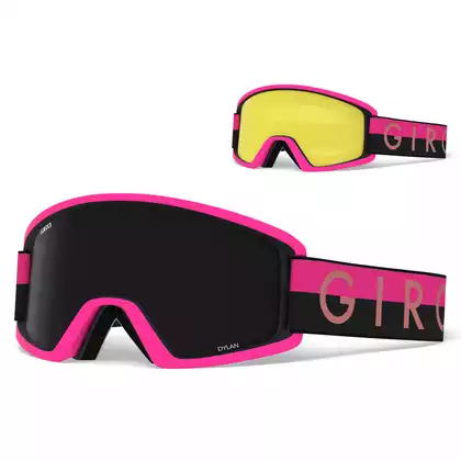 Damen Ski-/Snowboardbrille GIRO DYLAN BLACK PINK THROWBACK GR-7094554