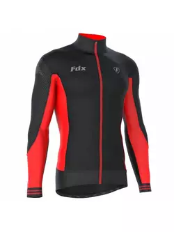 FDX 1460 isoliertes Fahrrad-Sweatshirt für Herren Schwarz und Rot