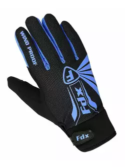 FDX 1901 Full Finger Winterradhandschuhe schwarz-blau