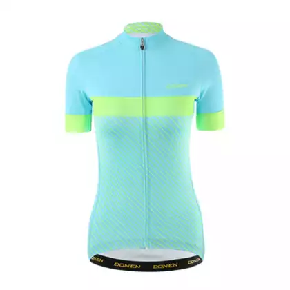 DONEN damska koszulka rowerowa turkusowo-zielona r.XL