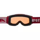 Ski-/Snowboardbrille ALPINA JUNIOR PINEY RED A7268451