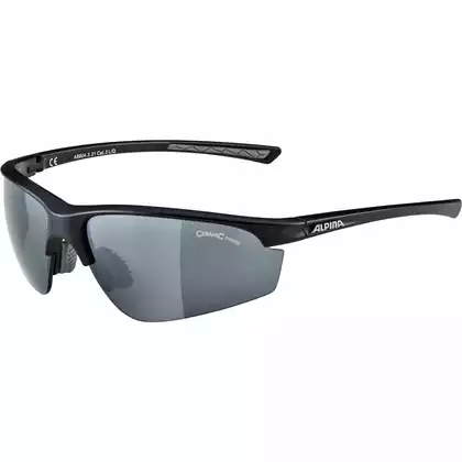 ALPINA Sportbrille 3 austauschbare Gläser TRI-EFFECT 2.0 BLACK MATT BLK MIRR S3/CLEAR S0/ORANGE MIRR S2 A8604331