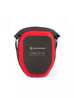 EXTRAWHEEL hintere Fahrradtaschen wayfarer black/red 2x25L polyester E0079