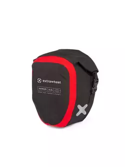 EXTRAWHEEL universelle Fahrradtaschen rambler black/red 2x12,5L polyester E0078