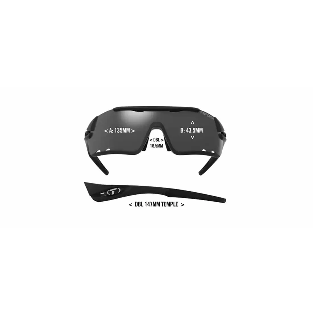 Sportbrille mit austauschbaren Linsen TIFOSI DAVOS matte black TFI-1460100101