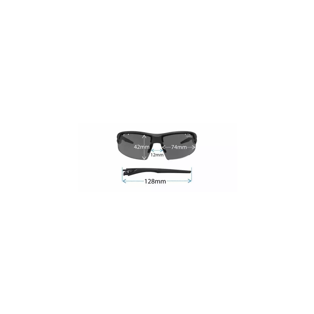 TIFOSI Sportbrillen mit austauschbaren Gläsern crit matte black (Smoke, AC Red, Clear) TFI-1340100101