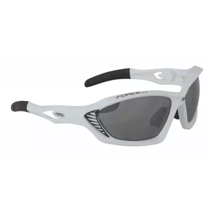 FORCE Fahrrad-Sportbrille MAX weiss-schwarz 90982