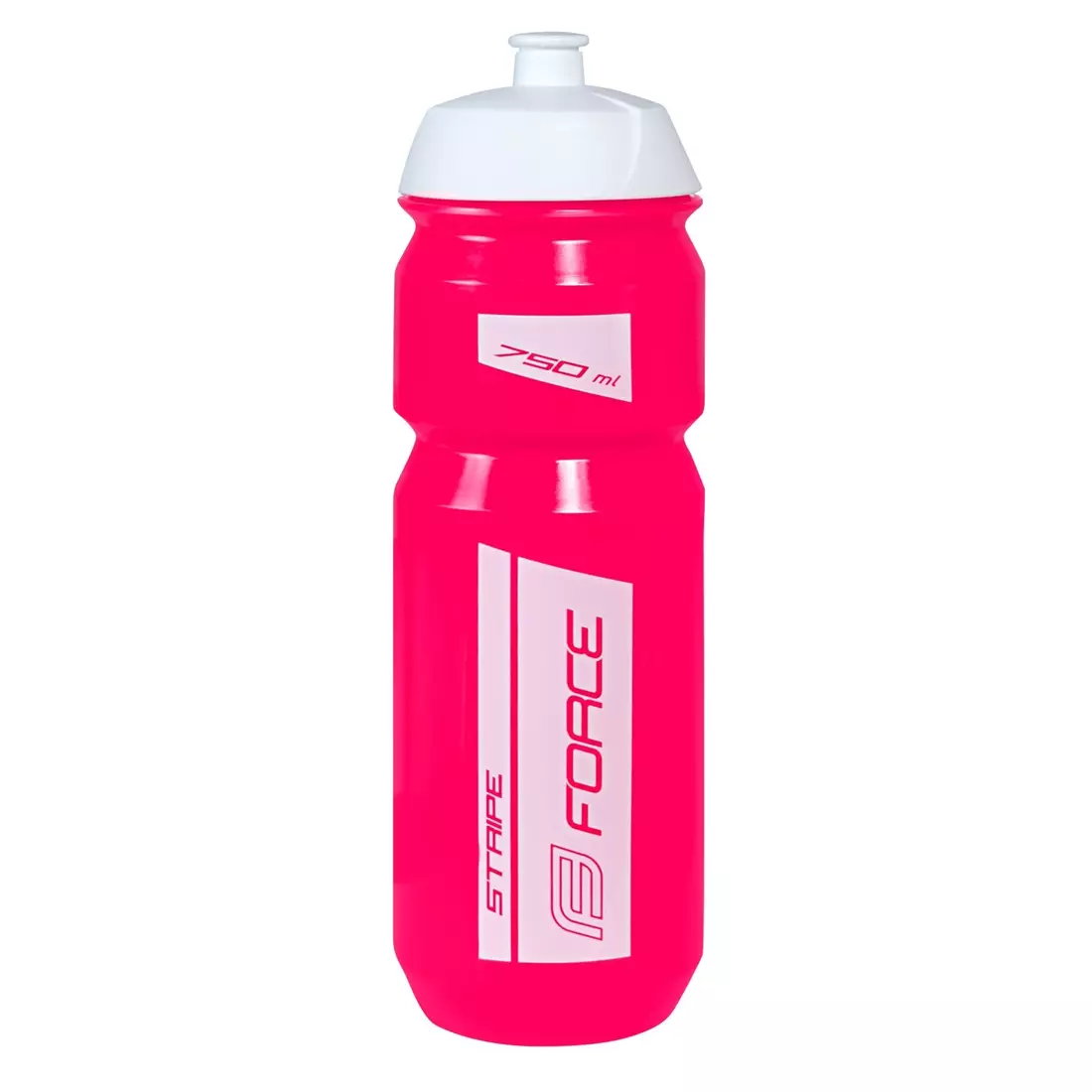 FORCE Fahrradflasche stripe 0,75l rosa-weiss 251987