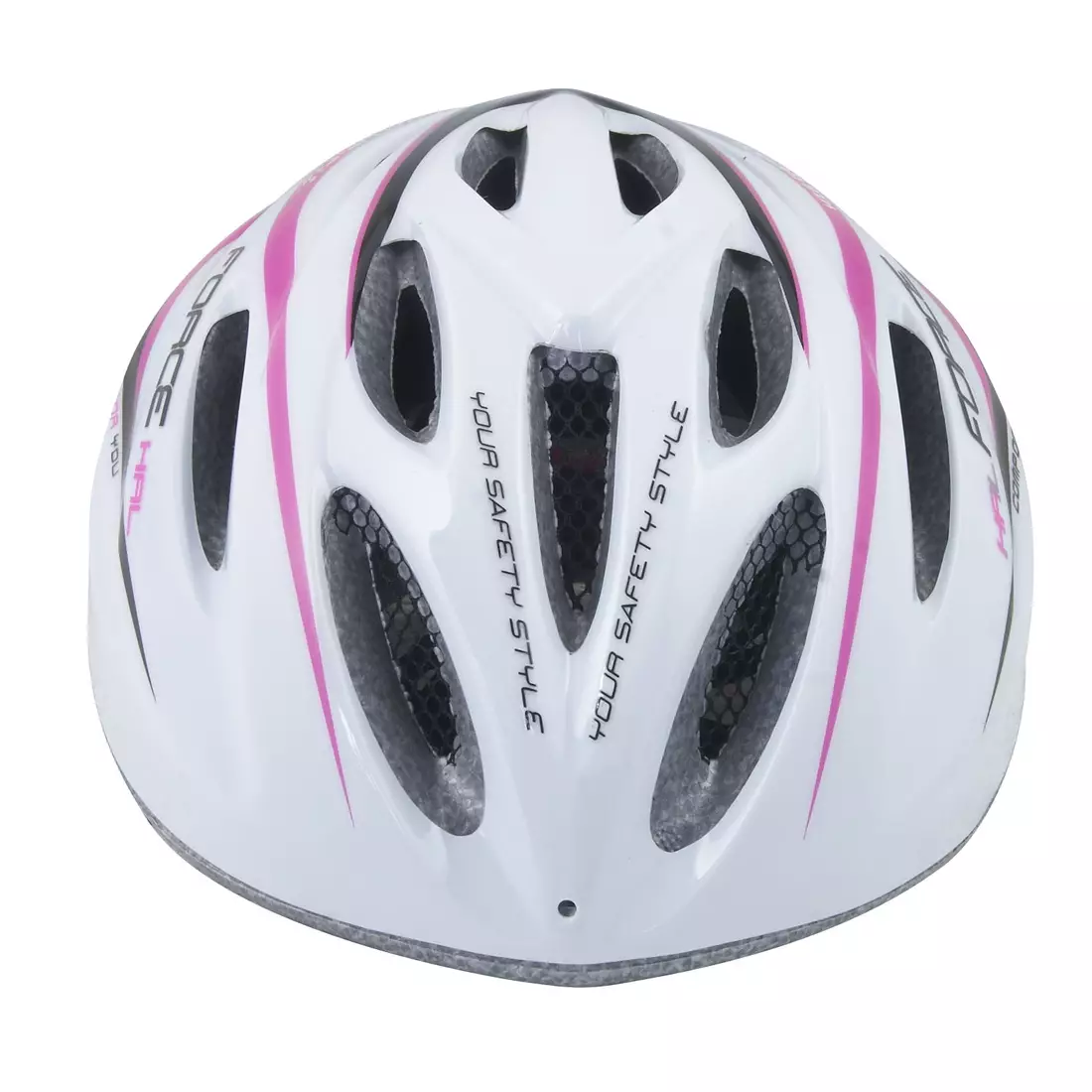 FORCE Fahrradhelm für Damen Hal, rosa-weiß, 902489