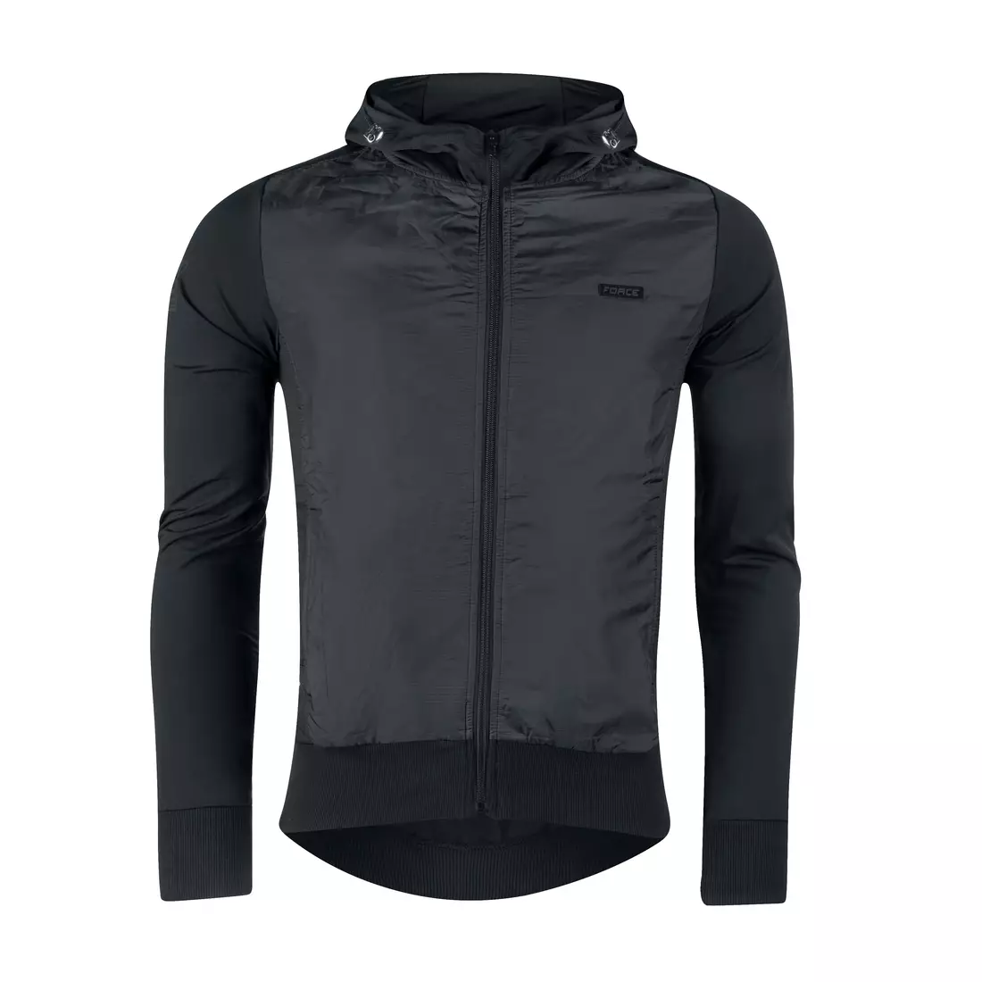 FORCE Sport-Sweatshirt mit Reißverschluss elegant schwarz 90730-XXL