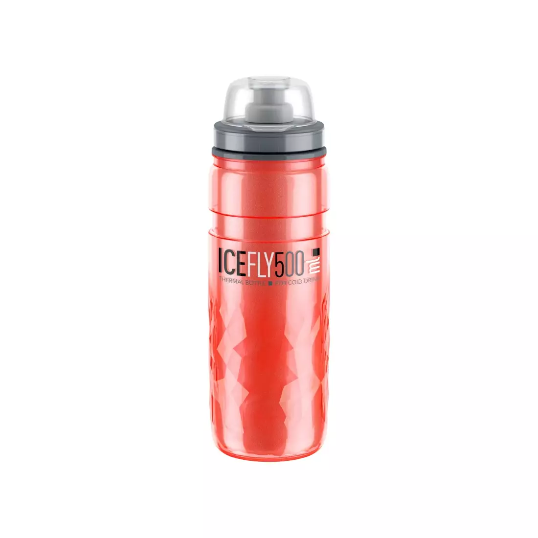 ELITE ICE FLY Fahrrad-Thermoflasche 500 ml, Rot